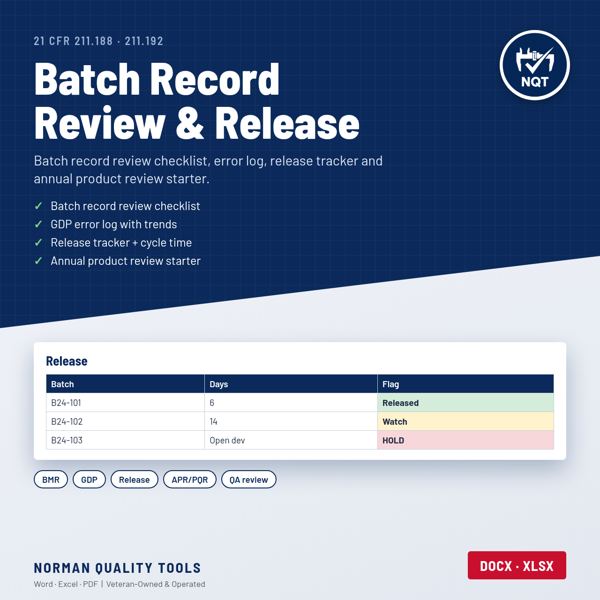Batch Record Review & Release Kit cover