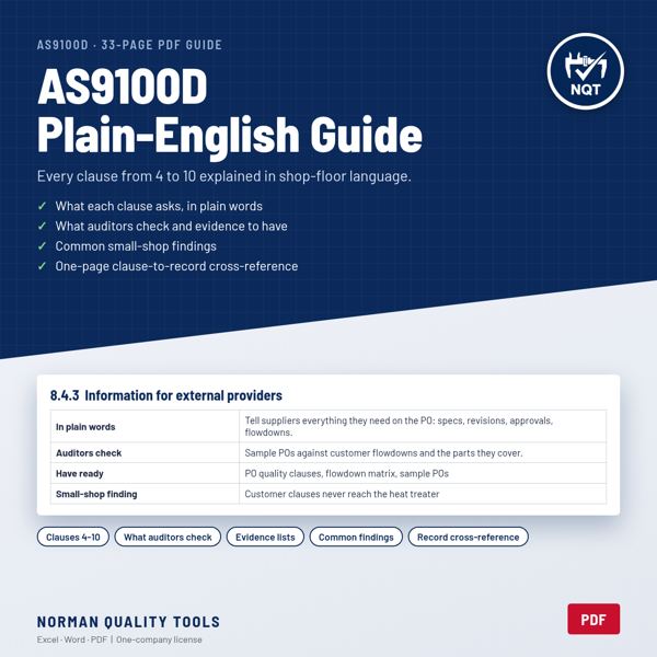 AS9100D Plain-English Clause Guide cover