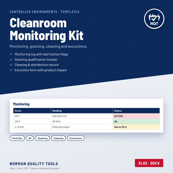 Cleanroom Monitoring Kit (ISO 14644) cover