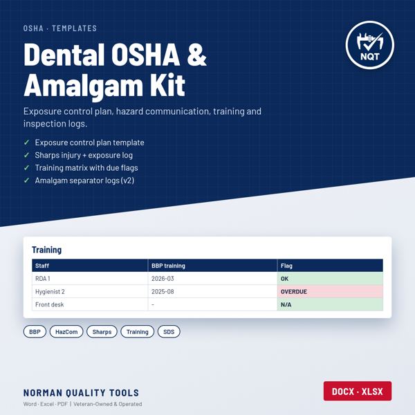Dental OSHA & Safety Compliance Kit cover