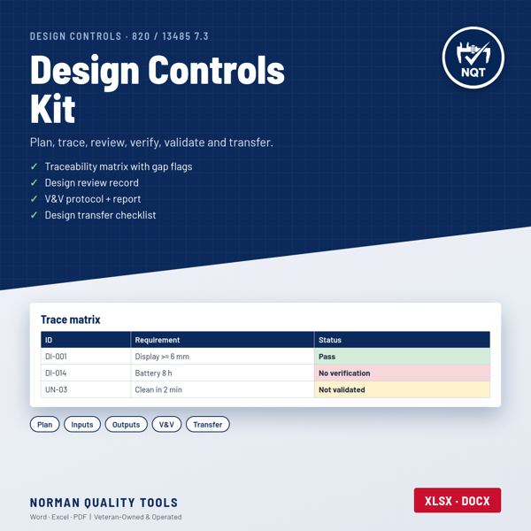 Design Controls Kit cover