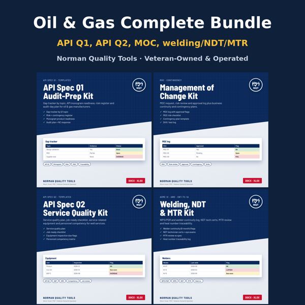 Oil & Gas Complete Bundle: all 4 oil & gas kits cover