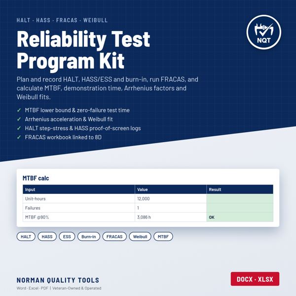 Reliability Test Program Kit (Burn-in / HALT / HASS) cover