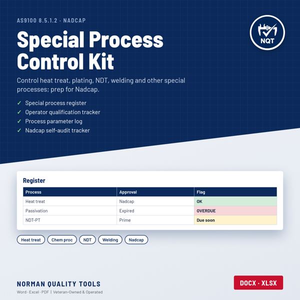 Special Process Control Kit (Nadcap prep) cover