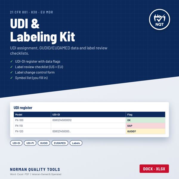 UDI & Labeling Kit cover