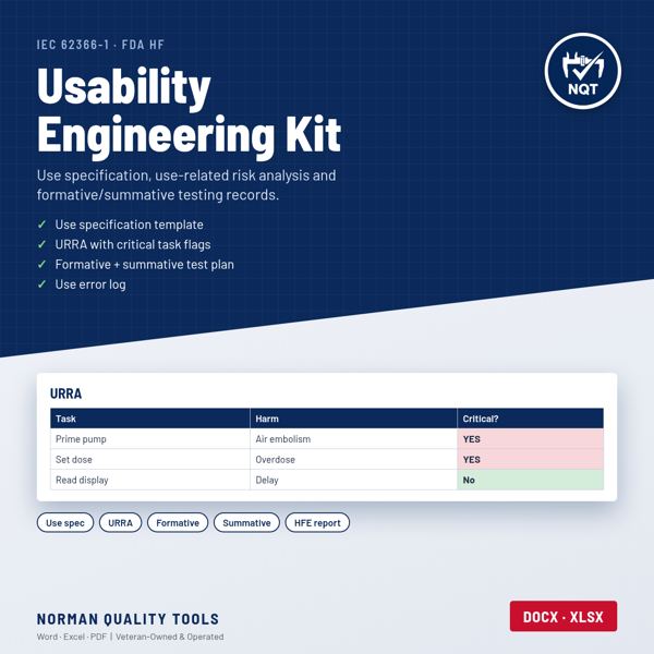 Usability Engineering Kit (IEC 62366-1) cover
